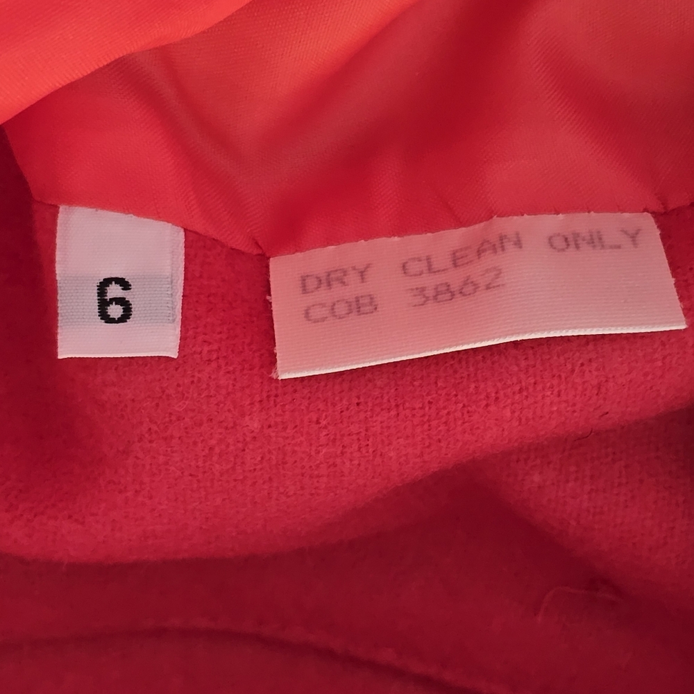 Carol Horn Wool Vintage Women's Pink Cropped Jacket Sz 6 - Picture 8 of 9